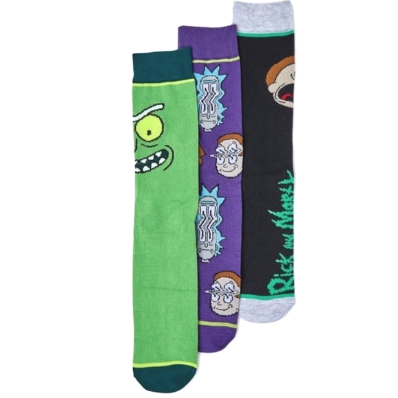 3 pack Rick & Morty socks - Picture 1 of 8